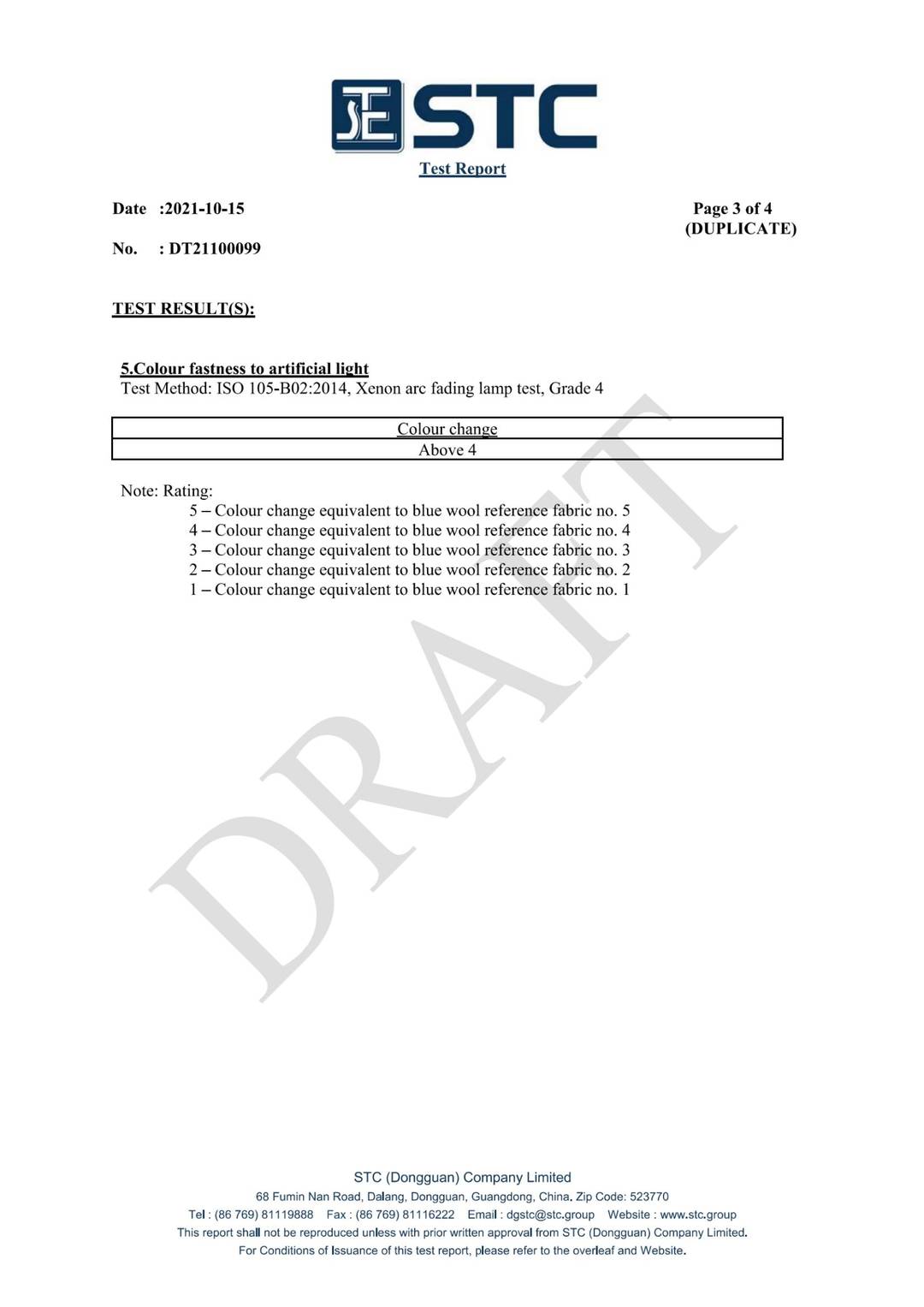 Faux Leather-color fastness, abrasion test report page 4 - PDL Furniture