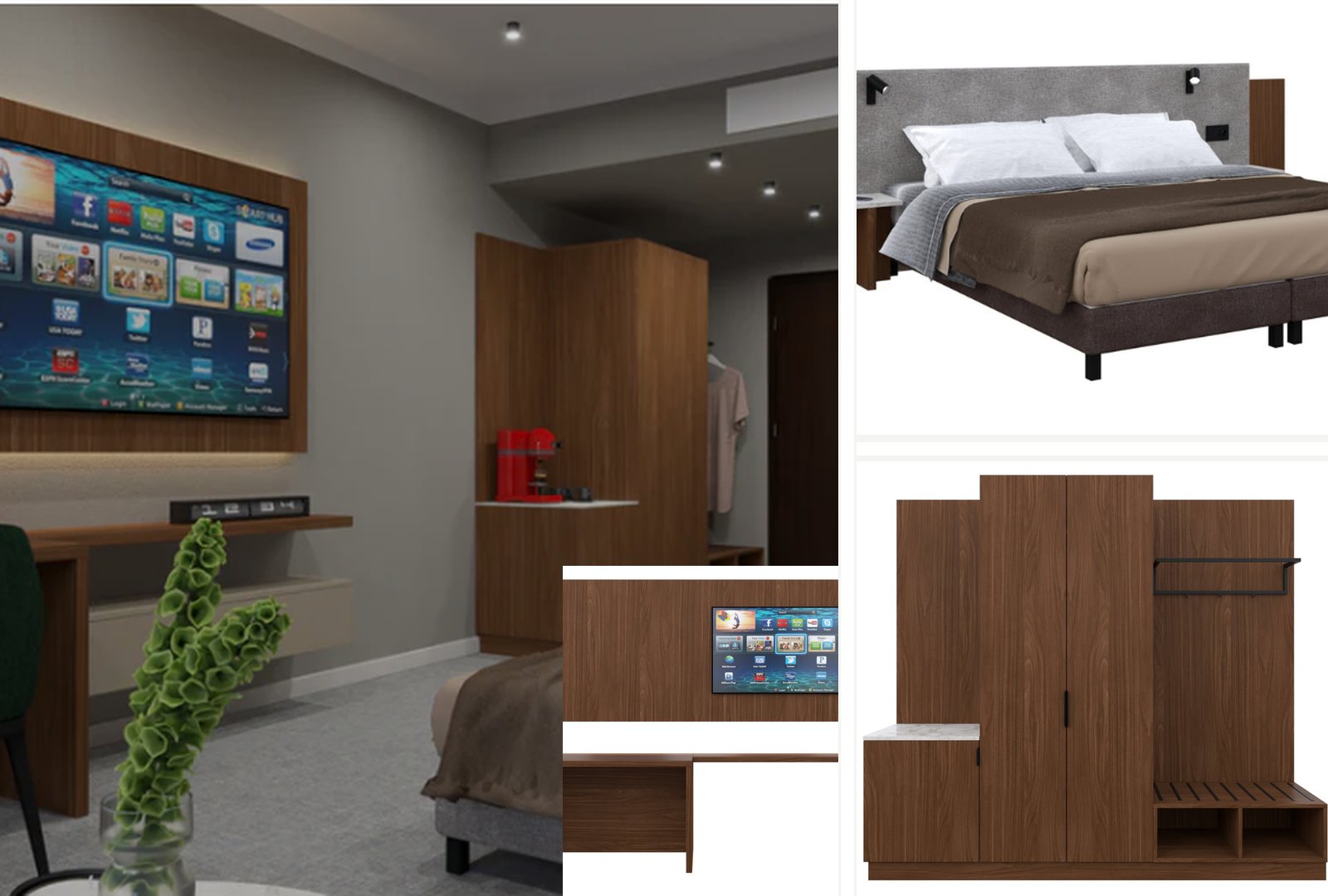 Modern Hotel Guest Room Set