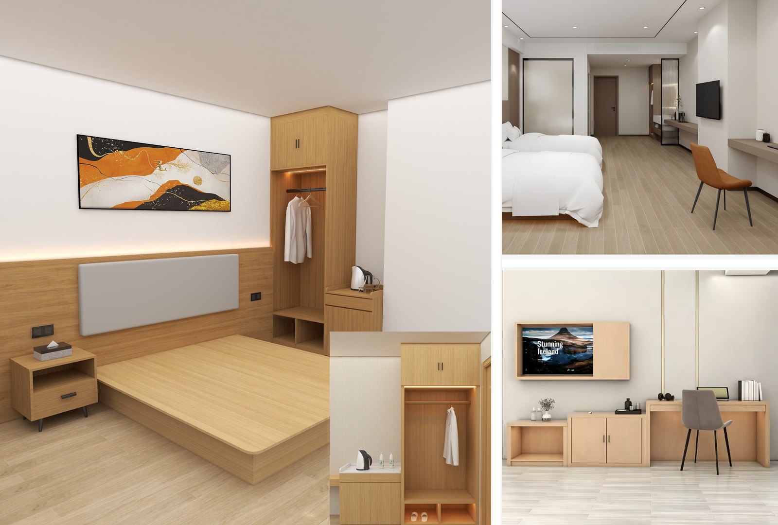 Guest Room Millwork and Storage Set