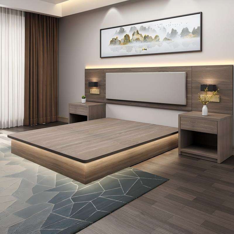 Guest Room Millwork and Storage Set Bed Reference 02
