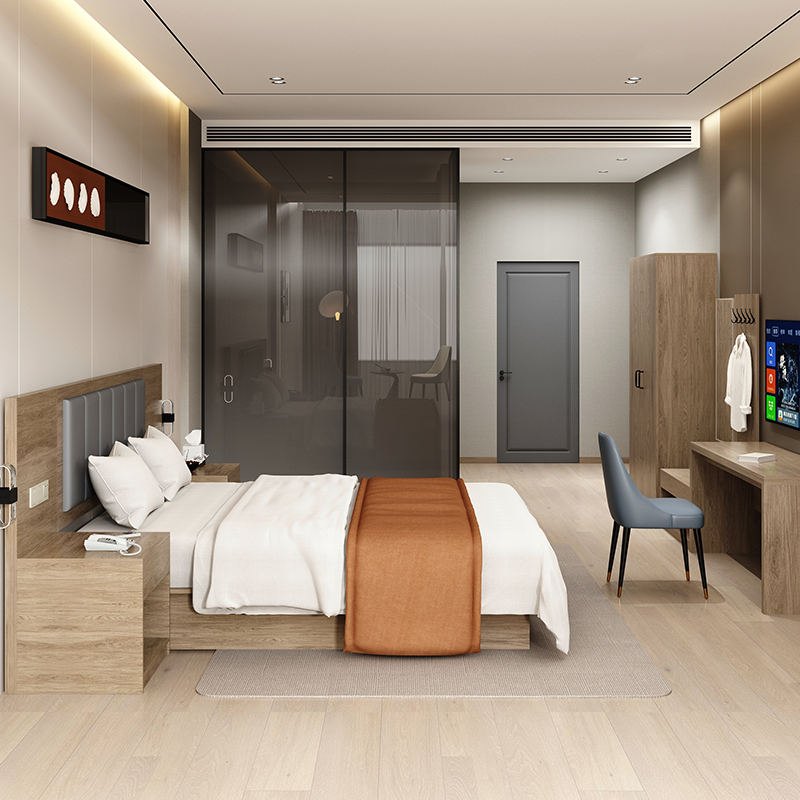 Guest Room Millwork and Storage Set Bed Reference 09