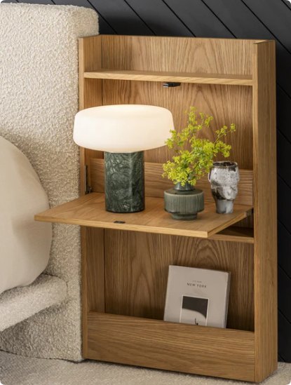 Guest Room Millwork and Storage Set Bedside Table