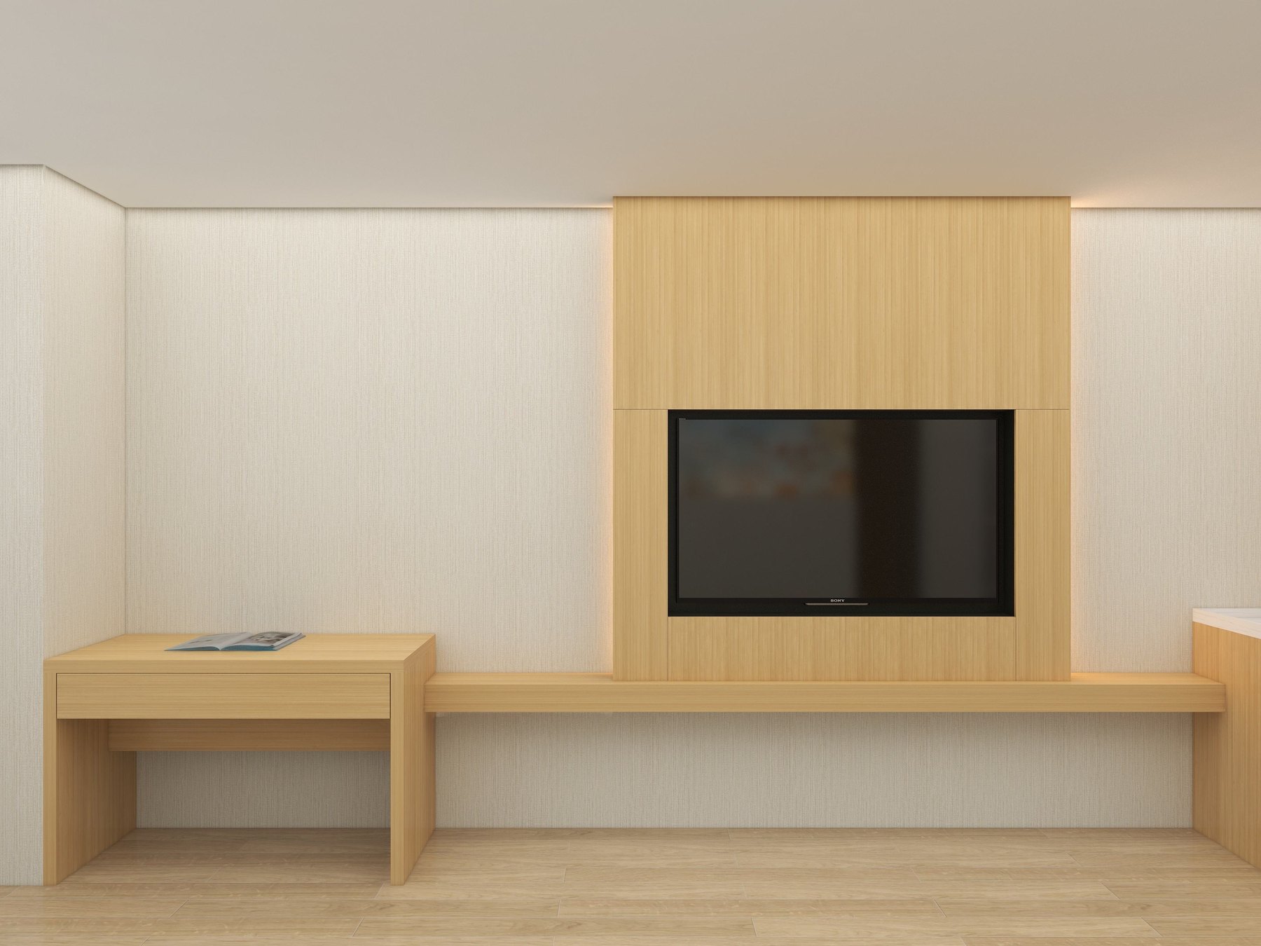 Guest Room Millwork and Storage Set TV Cabinet