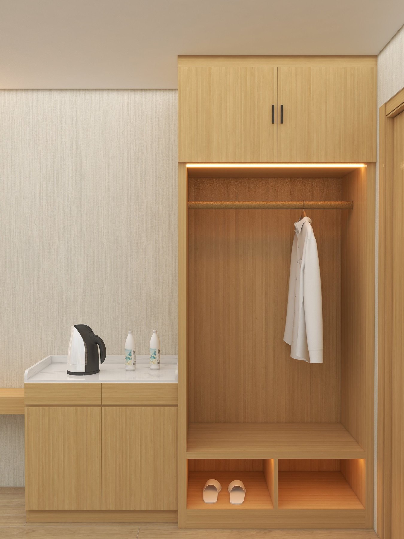 Guest Room Millwork and Storage Set Wardrobe Reference 02